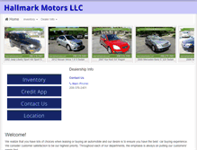 Tablet Screenshot of hallmarkmotors.com